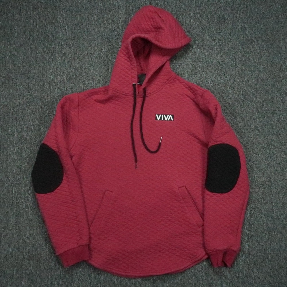Barstool Sports Hoodie Mens‎ Large Red Viva Quilted Pullover Golf Performance